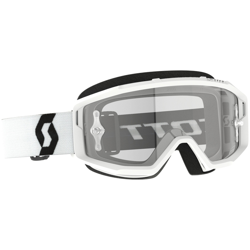 Motocrossbriller SCOTT Primal Clear hvid med klar plexi