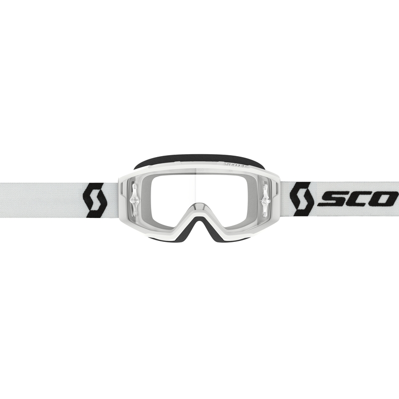 Motocrossbriller SCOTT Primal Clear hvid med klar plexi