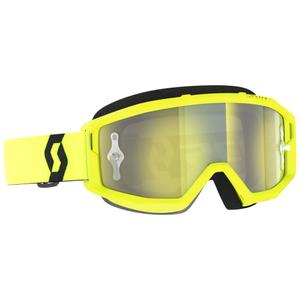 Motocrossbriller SCOTT Primal CH gul-sort med kromgul plexi