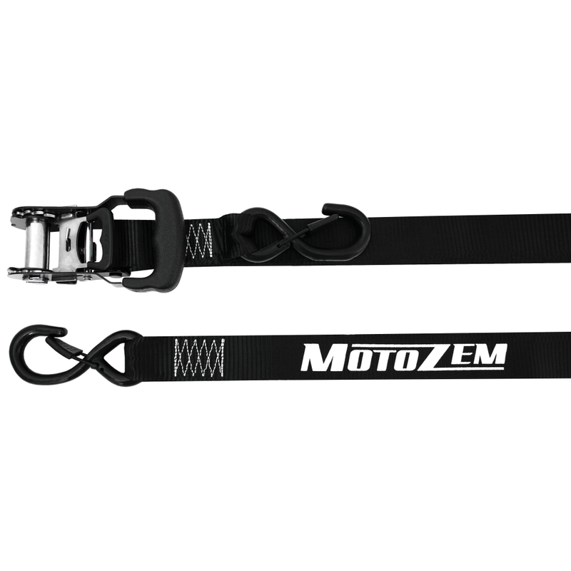 MotoZem motorcykelstropper med skralde, sorte