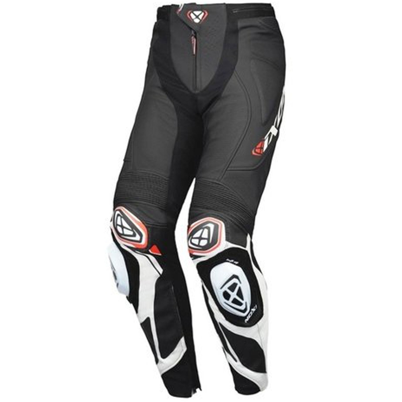 IXON Vortex 3 motorcykelbukser i sort og hvidt læder