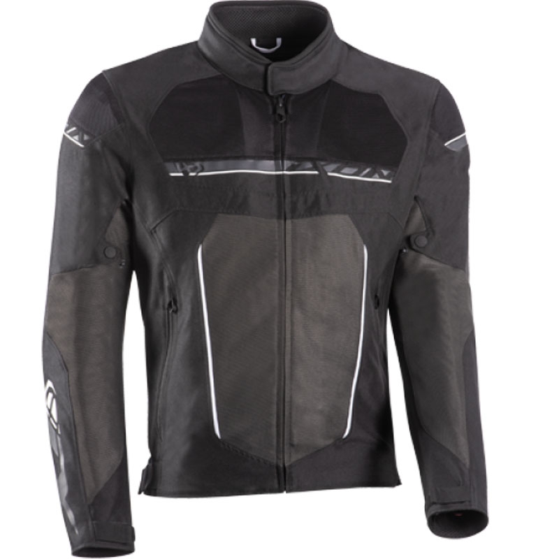 Motorcykeljakke IXON T-Rex sort-grå-hvid