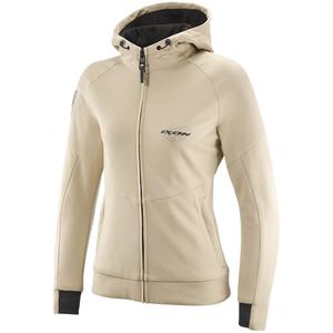 Motorcykelhættetrøje til kvinder IXON Touchdown beige-grå
