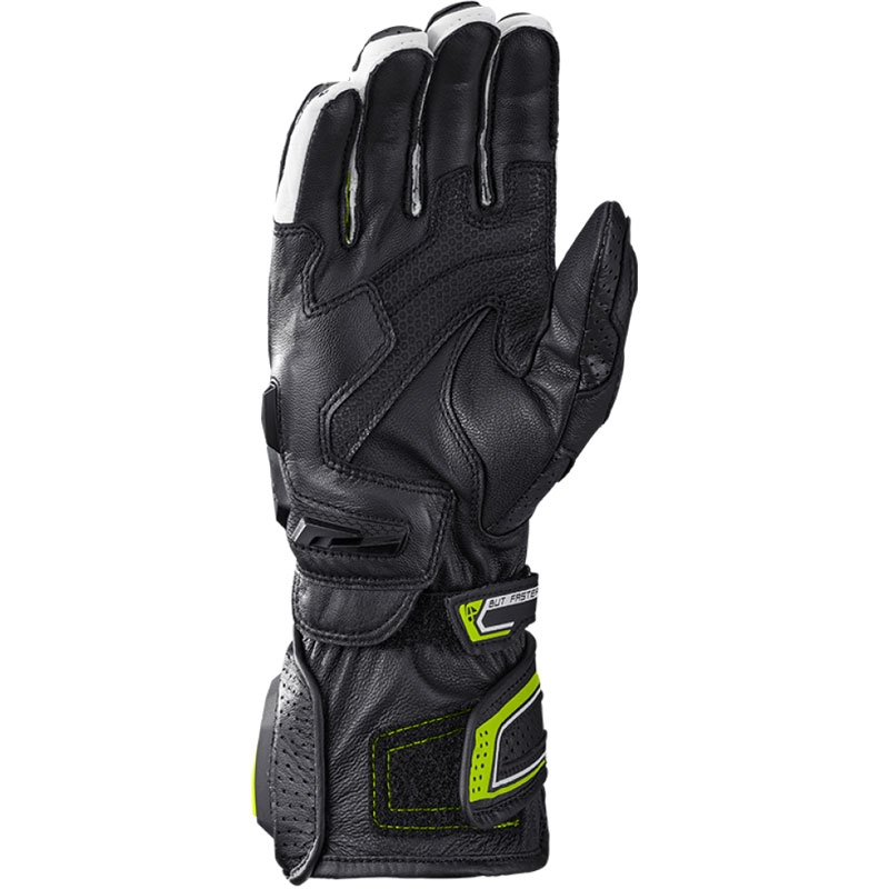 Motorcykelhandsker IXON Tornado Air sort-hvid-fluogul