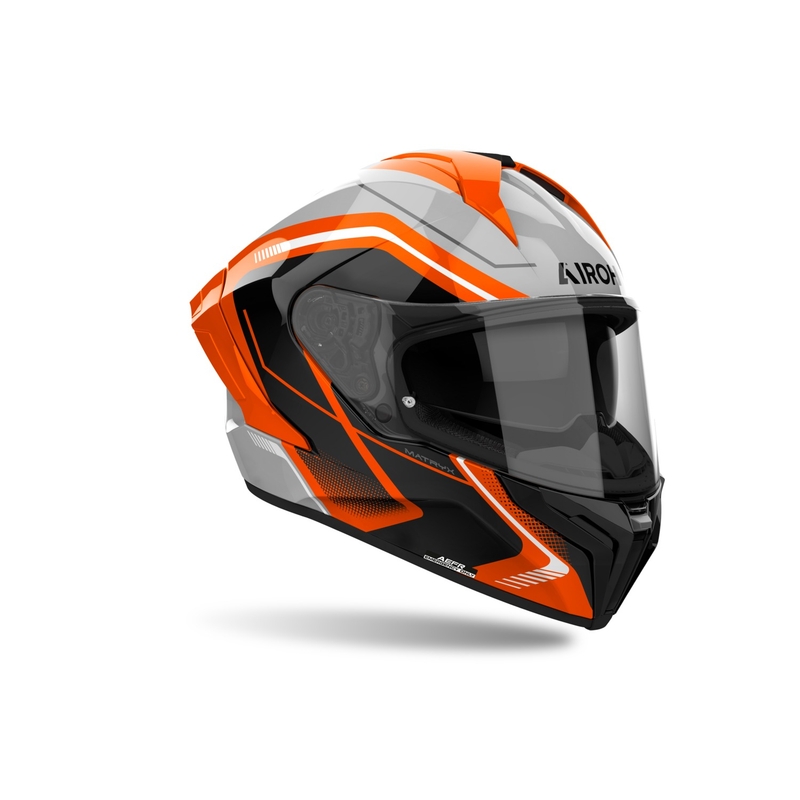 Integreret motorcykelhjelm Airoh MATRYX Wide skinnende orange