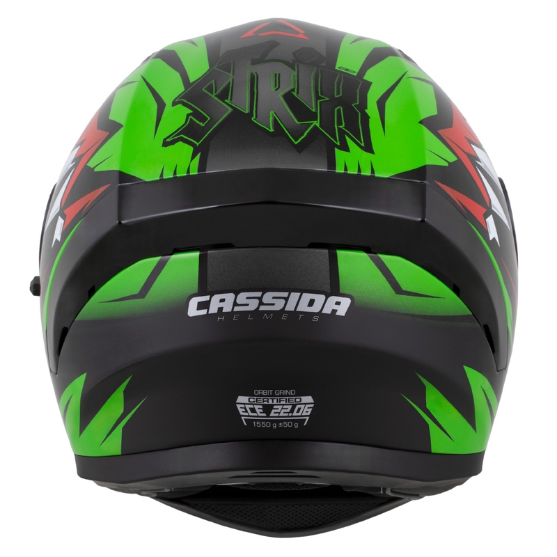 Integralhjelm Cassida Orbit Strix rød-grøn-grå-hvid-sort