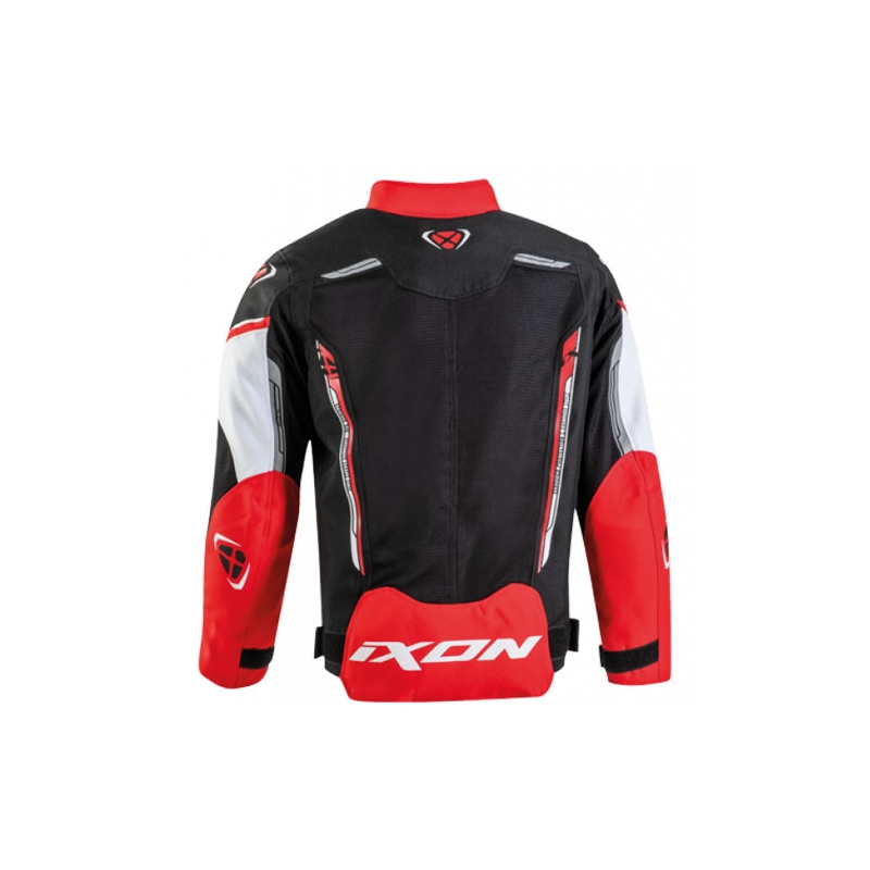 Børne motorcykeljakke IXON Striker Air sort-rød-hvid