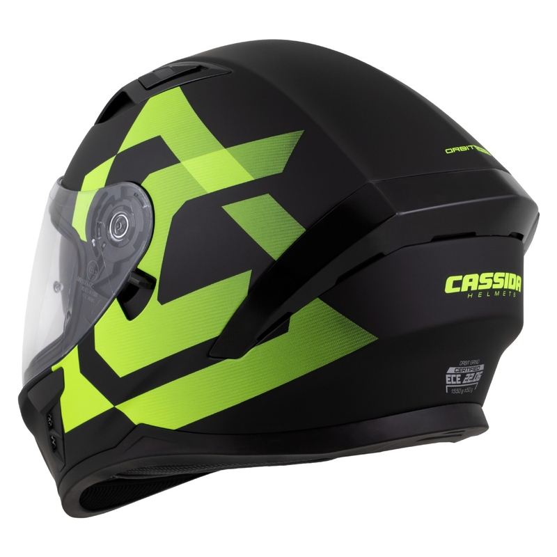 Integralhjelm Cassida Orbit Grind mat sort-fluogul