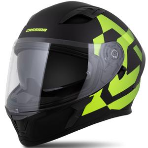 Integralhjelm Cassida Orbit Grind mat sort-fluogul