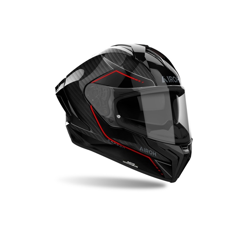 Integreret motorcykelhjelm Airoh MATRYX Carbon blank sort