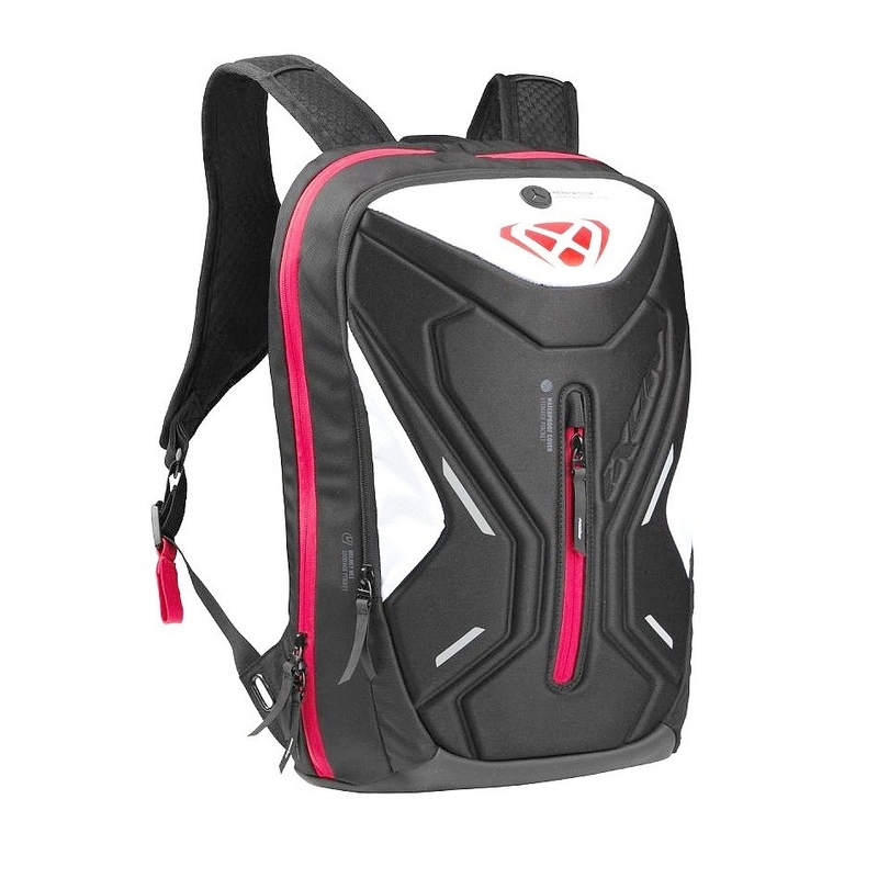 IXON R-Laser 25 L sort-hvid-rød motorcykelrygsæk