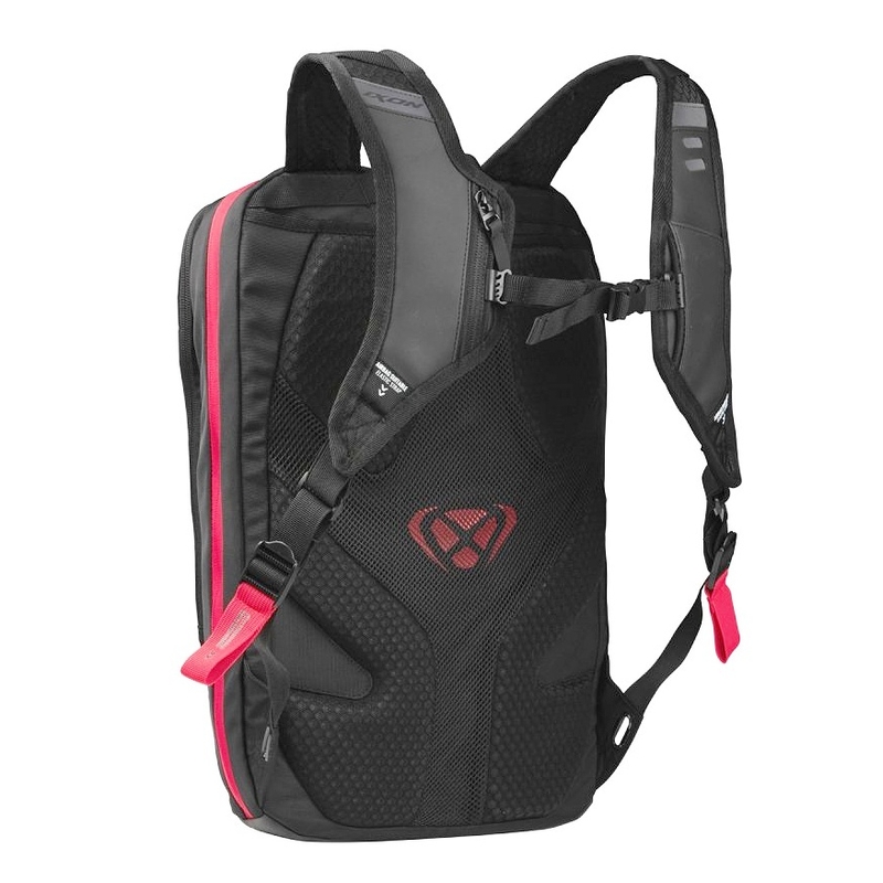 IXON R-Laser 25 L sort-hvid-rød motorcykelrygsæk