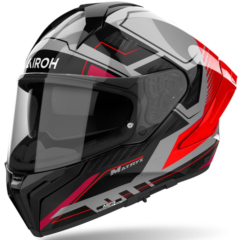 Integreret motorcykelhjelm Airoh MATRYX Rocket blank rød