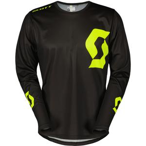 Motocrosstrøje SCOTT Compete sort-fluogul udsalg