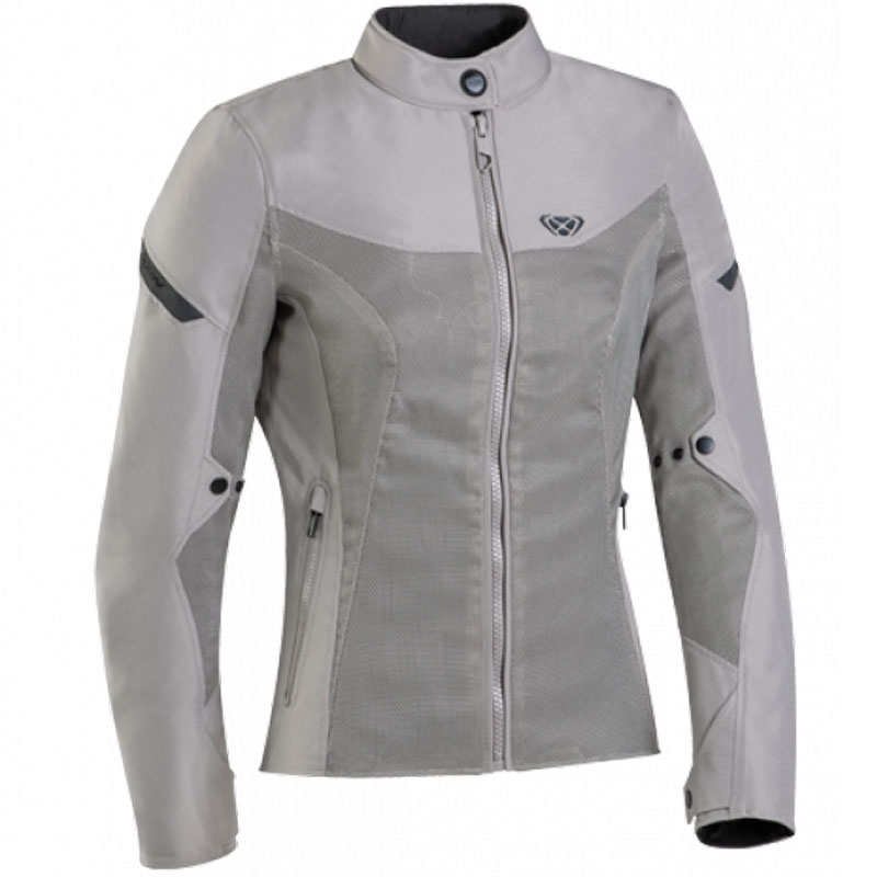 Motorcykeljakke til kvinder IXON Fresh Lady grå-beige