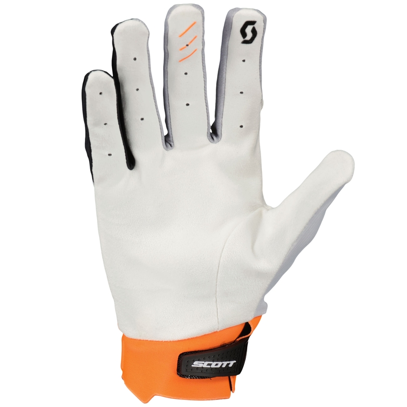 Motocrosshandsker SCOTT EVO RACE hvid-orange