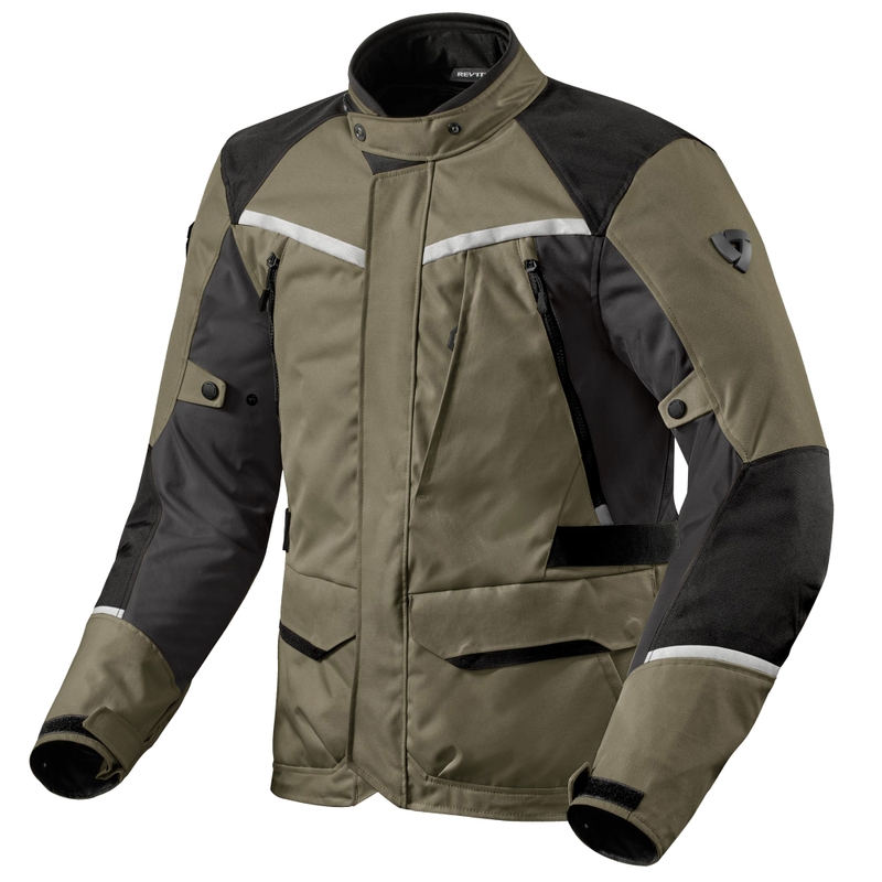 Motorcykeljakke Revit Voltiac 3 H2O grøn-grå