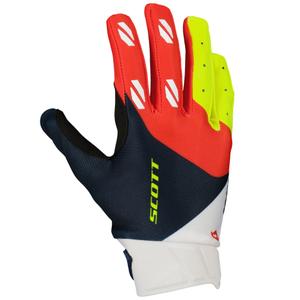 Motocrosshandsker SCOTT EVO RACE blå-rød-fluogul