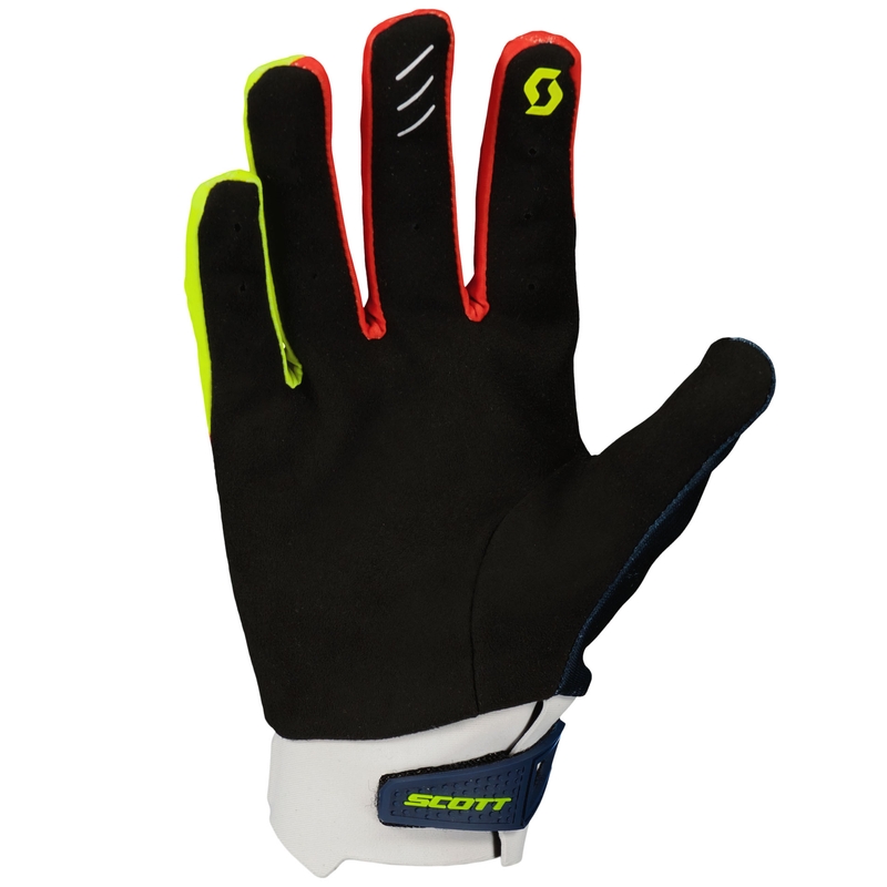 Motocrosshandsker SCOTT EVO RACE blå-rød-fluogul