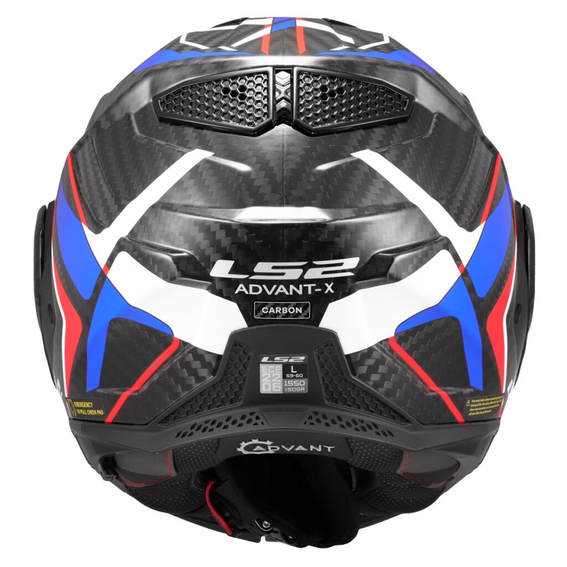 Flip-up motorcykelhjelm LS2 FF901 Advant X C Future II hvid-blå