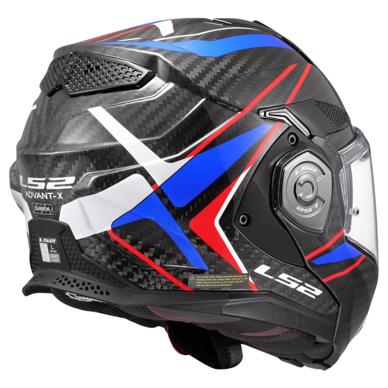 Flip-up motorcykelhjelm LS2 FF901 Advant X C Future II hvid-blå