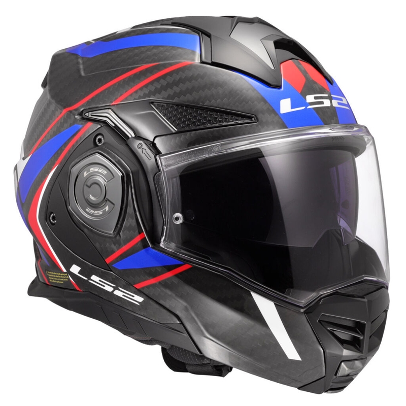 Flip-up motorcykelhjelm LS2 FF901 Advant X C Future II hvid-blå