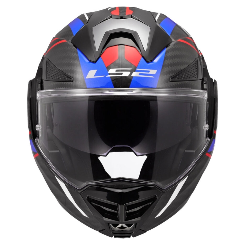 Flip-up motorcykelhjelm LS2 FF901 Advant X C Future II hvid-blå