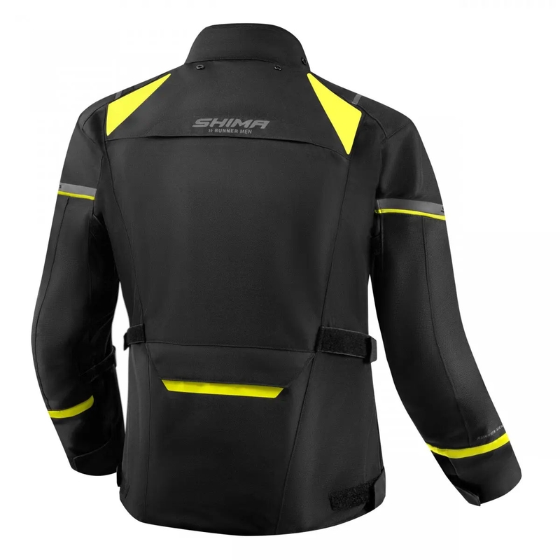 Motorcykeljakke Shima Runner sort-fluogul
