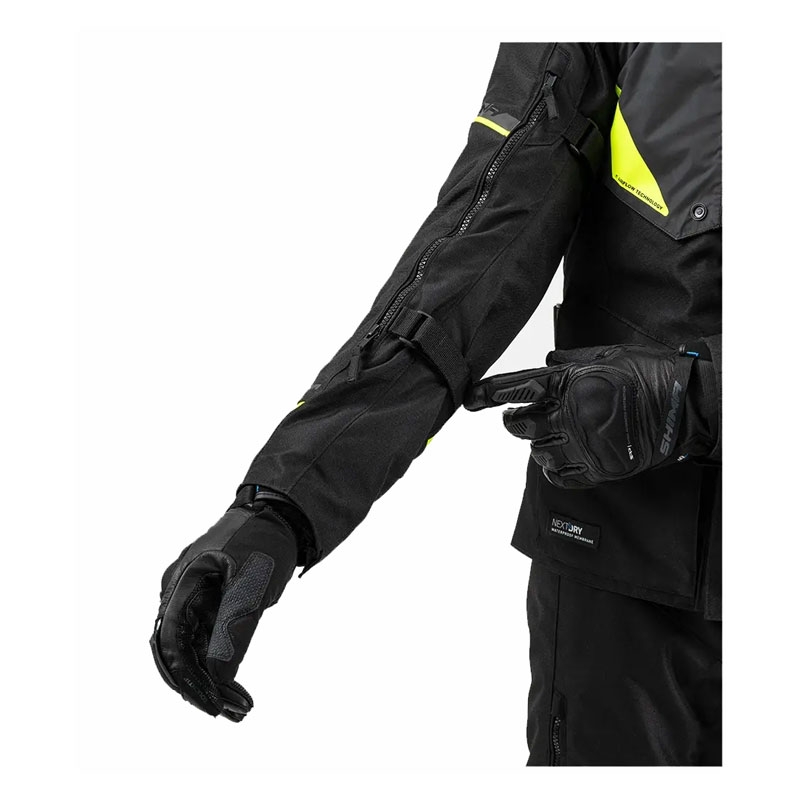 Motorcykeljakke Shima Runner sort-fluogul