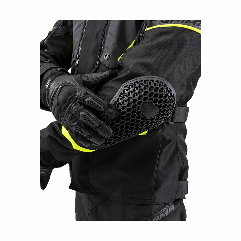 Motorcykeljakke Shima Runner sort-fluogul