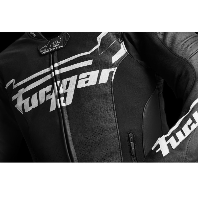 Furygan Sirius sort og hvid motorcykeljakke i læder