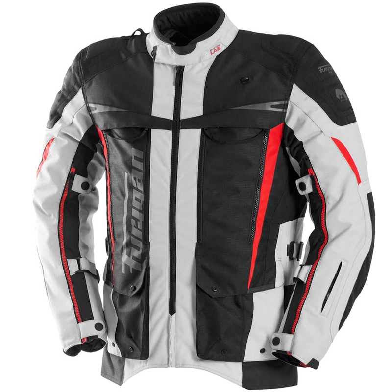Furygan Montroc Kevlar® Primaloft® 3IN1+ motorcykeljakke sort-beige-rød