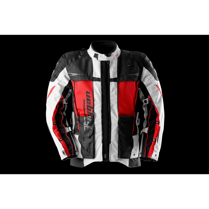 Furygan Montroc Kevlar® Primaloft® 3IN1+ motorcykeljakke sort-beige-rød