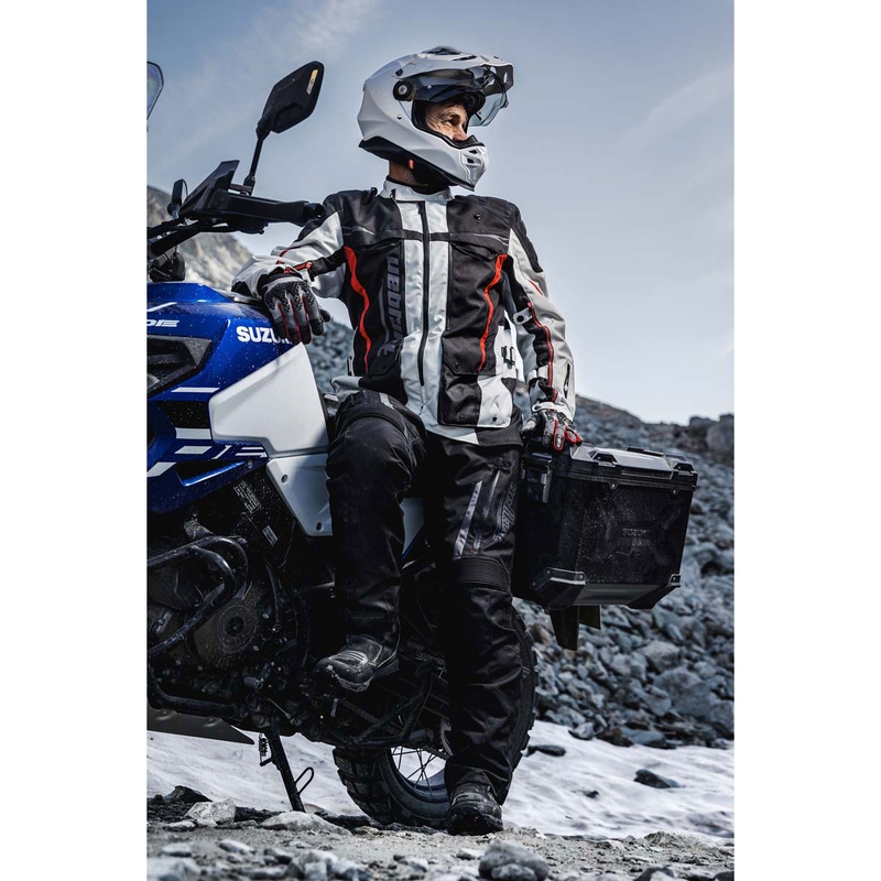 Furygan Montroc Kevlar® Primaloft® 3IN1+ motorcykeljakke sort-beige-rød