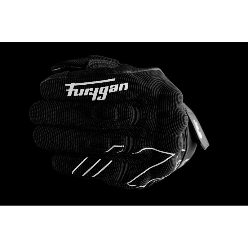 Motorcykelhandsker Furygan Jet Neon D3O sort og hvid