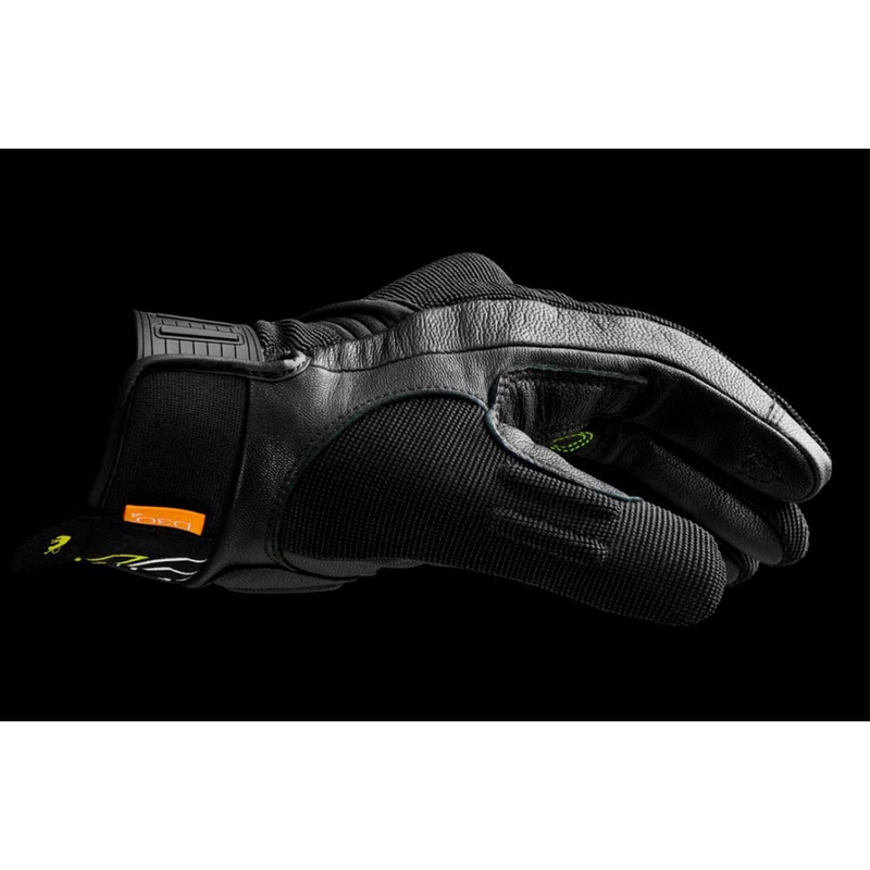 Motorcykelhandsker Furygan Jet Neon D3O sort-hvid-fluogul