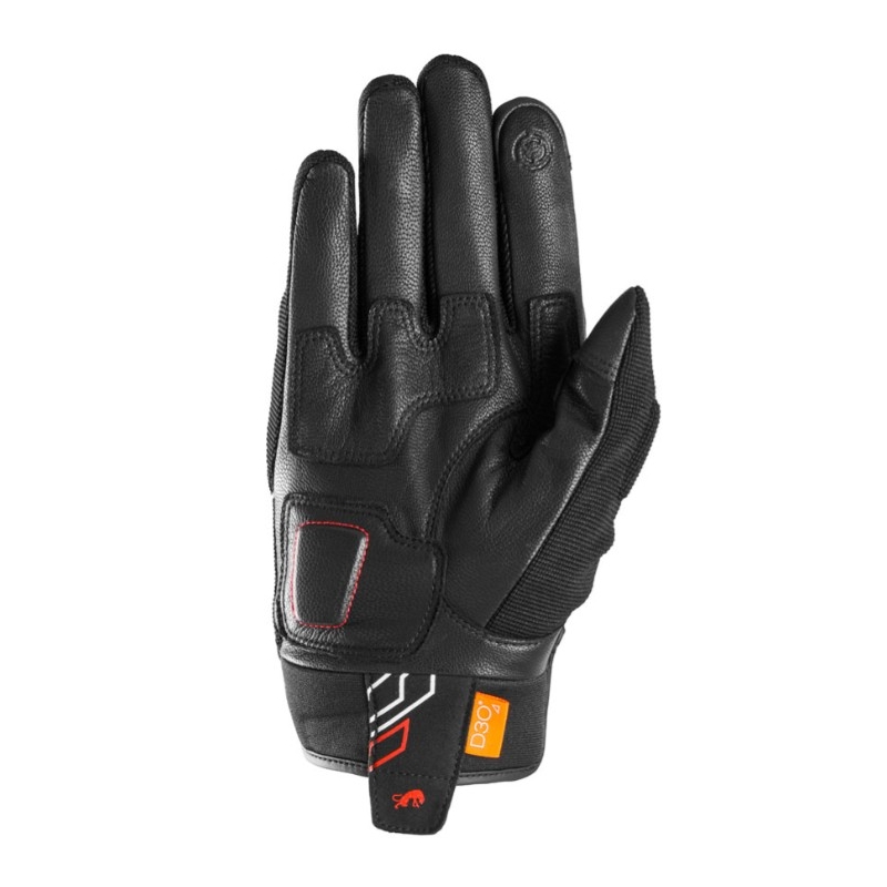 Motorcykelhandsker Furygan Jet Neon D3O sort-hvid-rød