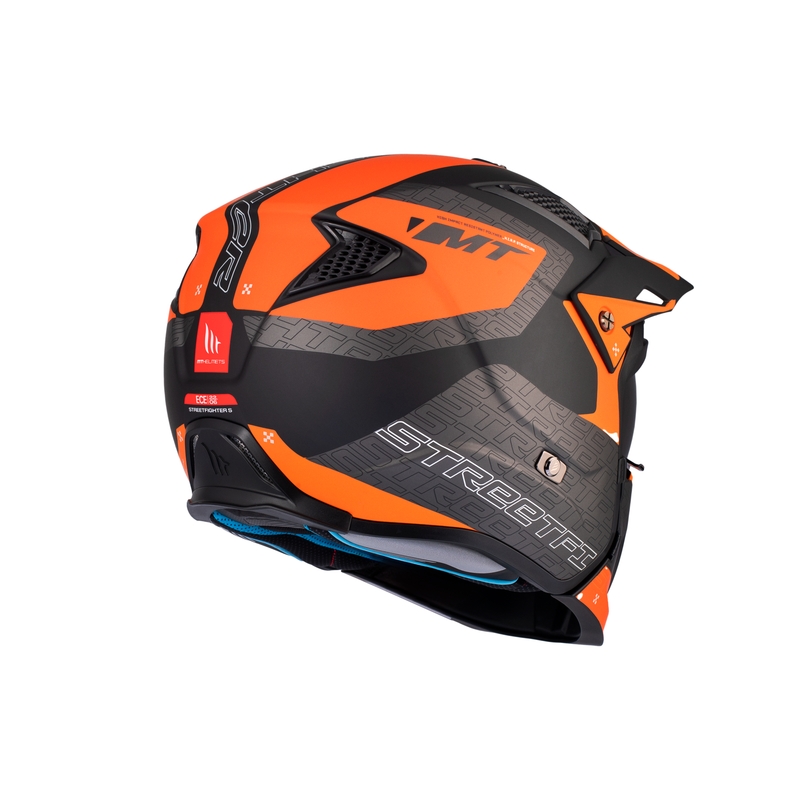 Åben hjelm med maske MT Streetfighter SV Totem B4 sort-grå-orange