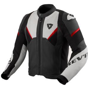 Revit Automate sort og lysegrå motorcykeljakke i læder