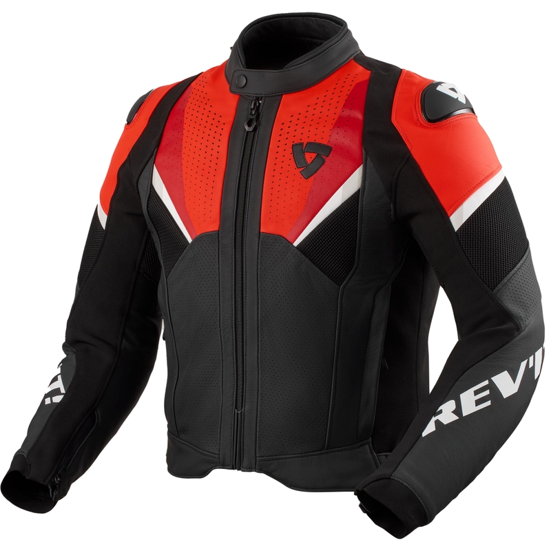 Revit Automate Black-Fluo Red motorcykeljakke i læder