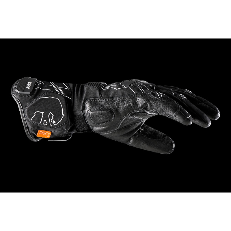 Furygan Starker D3O® PrimaLoft® 37.5® sorte og hvide motorcykelhandsker