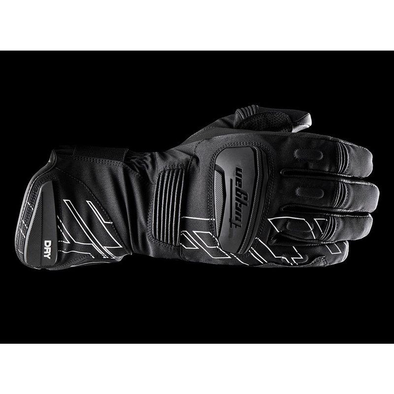 Furygan Starker D3O® PrimaLoft® 37.5® sorte og hvide motorcykelhandsker