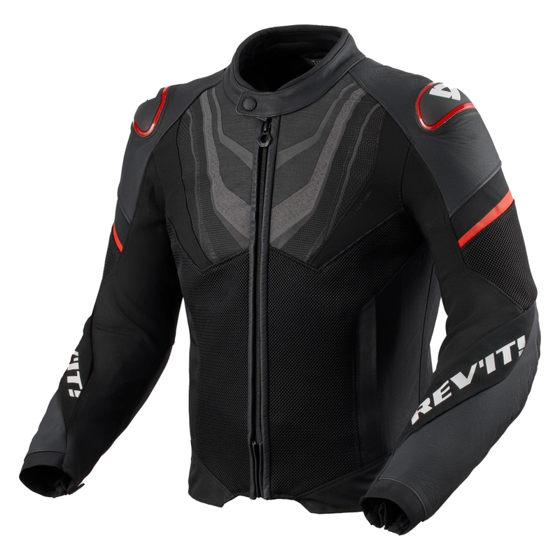 Motorcykeljakke Revit Mantis 3 H2O sort-rød