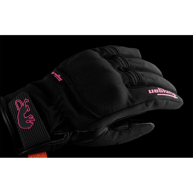 Furygan Jet Lady All Season D3O® Evo motorcykelhandsker til kvinder i sort og pink