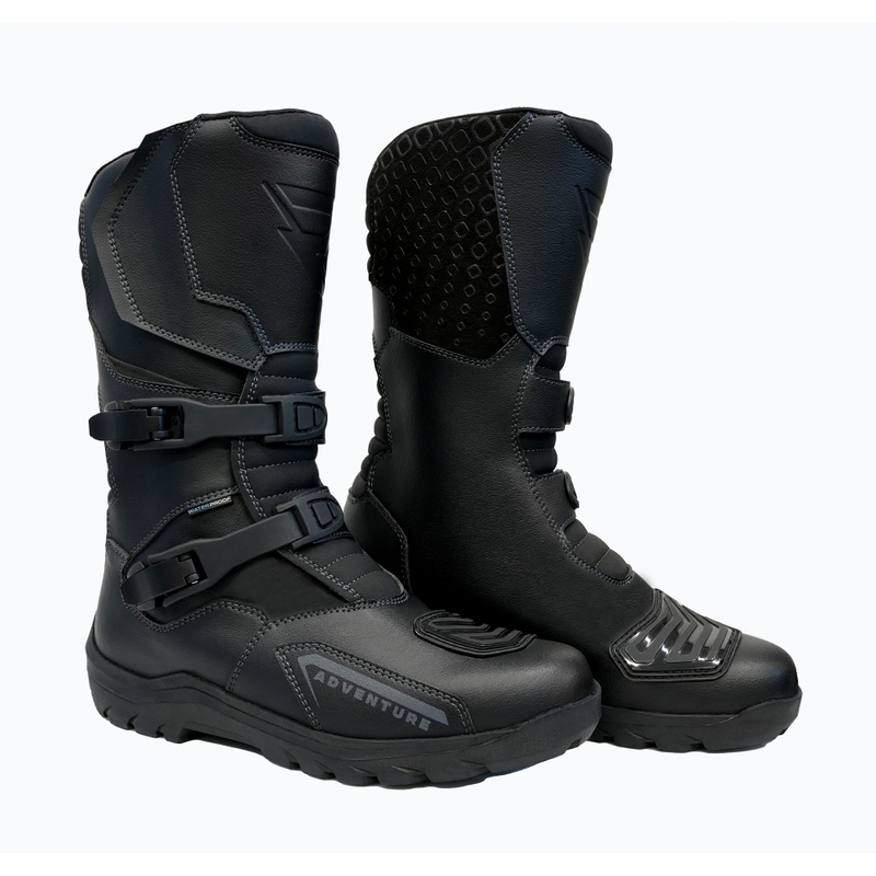 Motorcykelstøvler Street Racer Adventure WP sort - Grade II