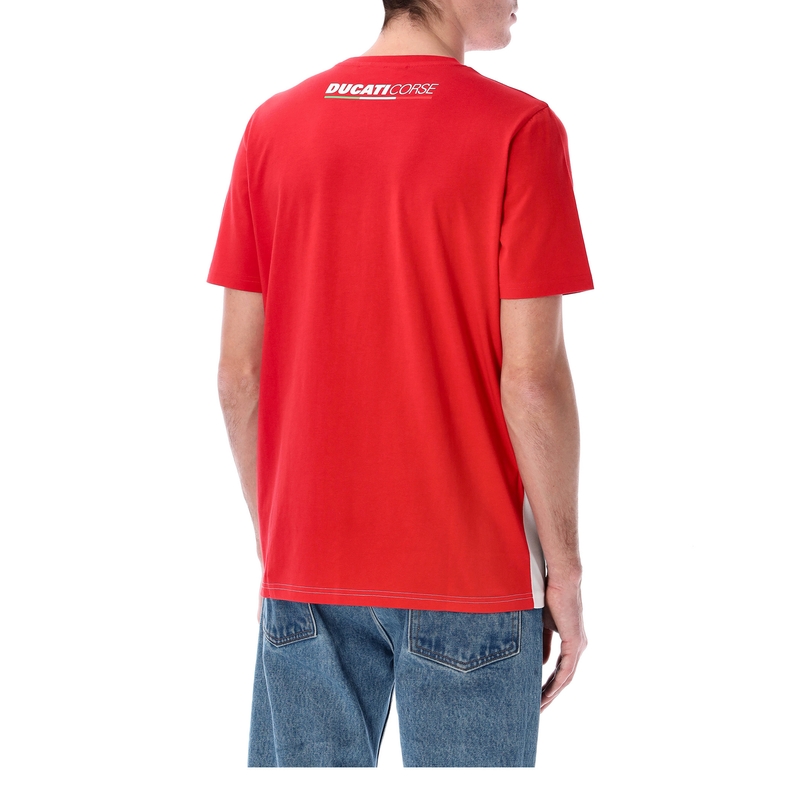 T-shirt Ducati Badge rød og hvid