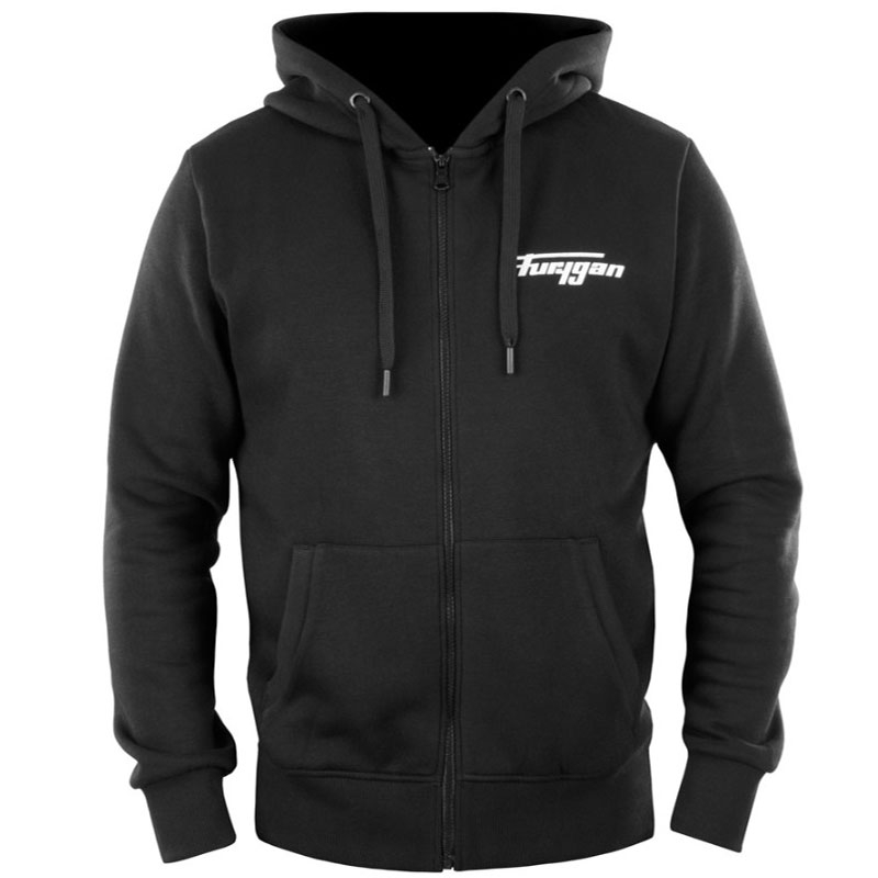 Sweatshirt Furygan Corpo Zip sort og hvid