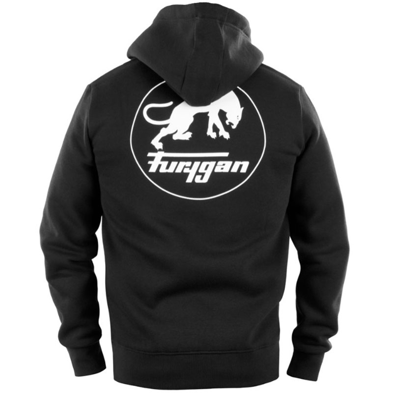 Sweatshirt Furygan Corpo Zip sort og hvid