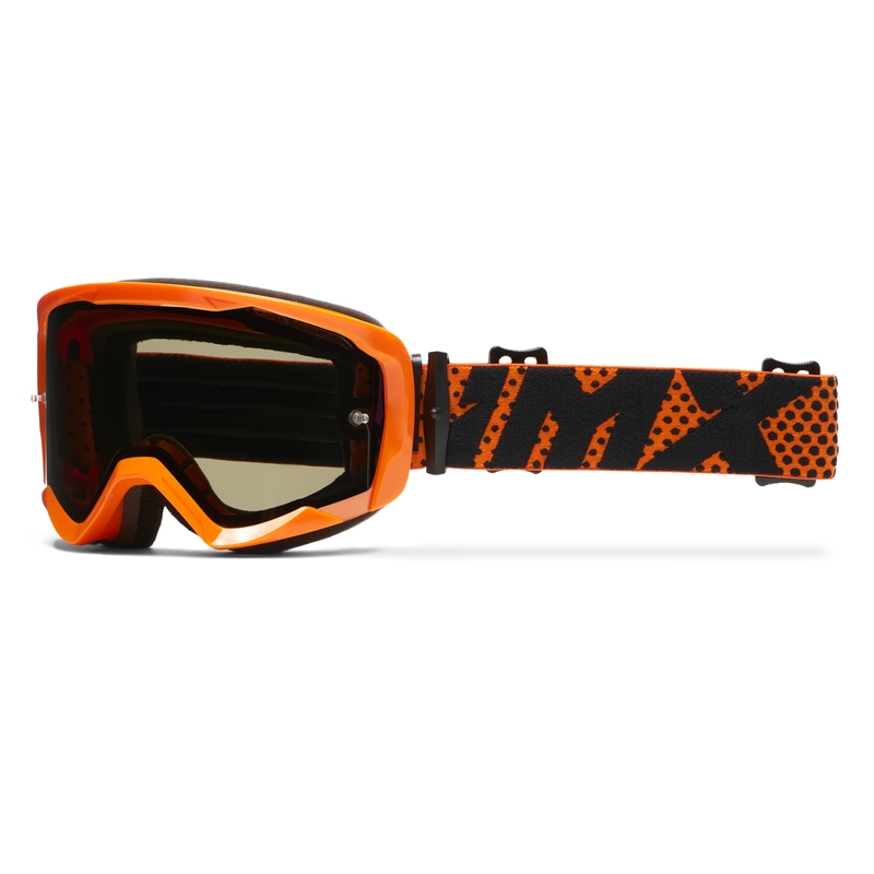 Motocrossbriller iMX Endurance Flip orange med klart plexi