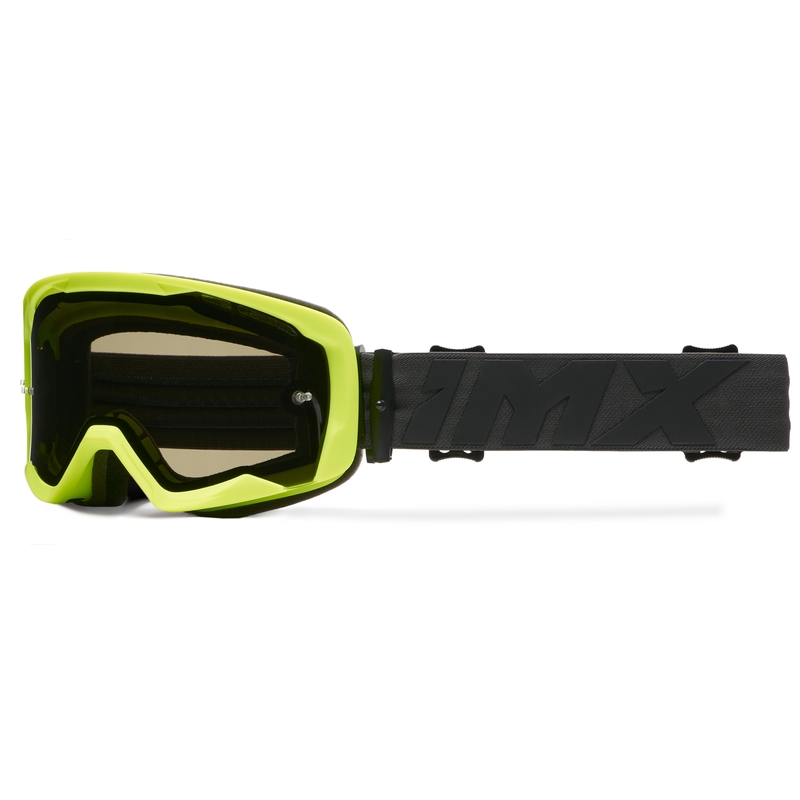 iMX Endurance Flip fluogul-sort motorcykelbrille med klart plexi